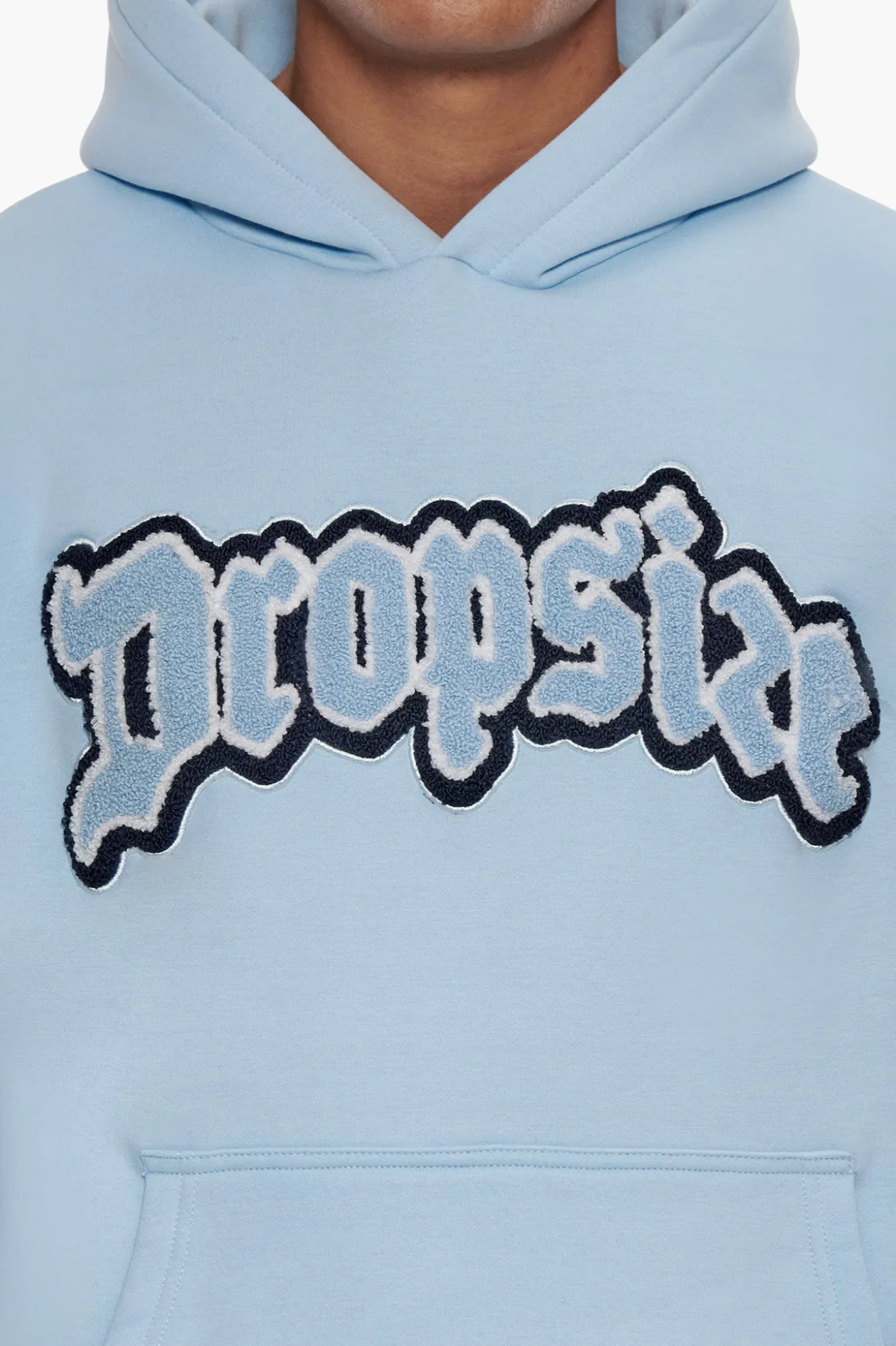 HEAVY OVERSIZE FROTTEE HOODIE BABY BLUE