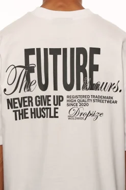 HEAVY OVERSIZE FUTURE IS OURS T-SHIRT WHITE