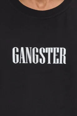 HEAVY OVERSIZE GANGSTER T-SHIRT BLACK