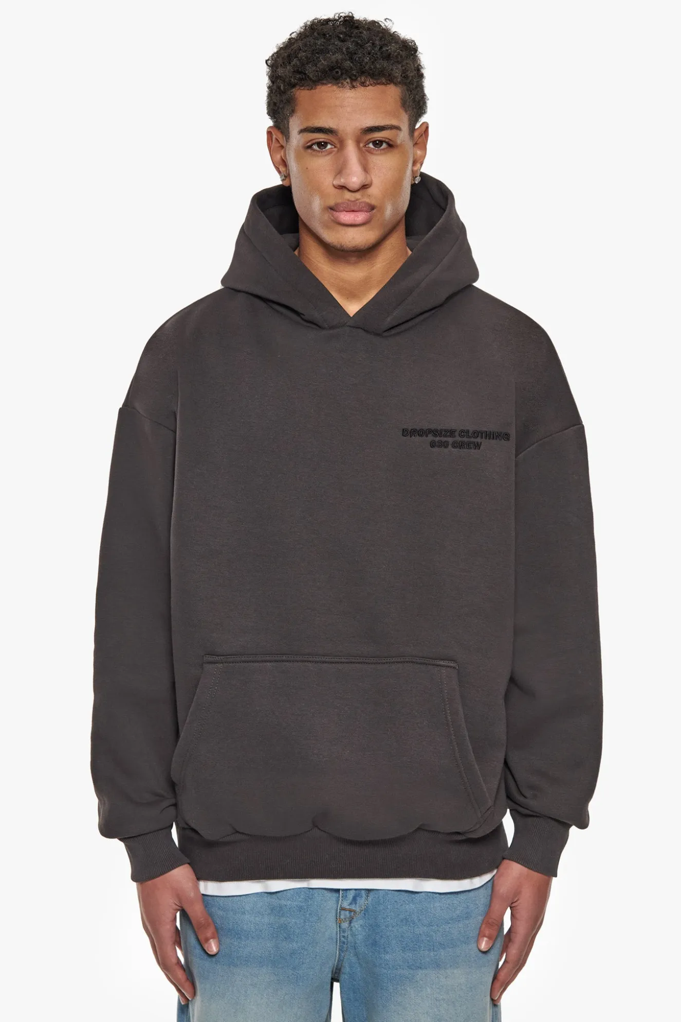 HEAVY OVERSIZE GROW RICH HOODIE WASHED BLACK