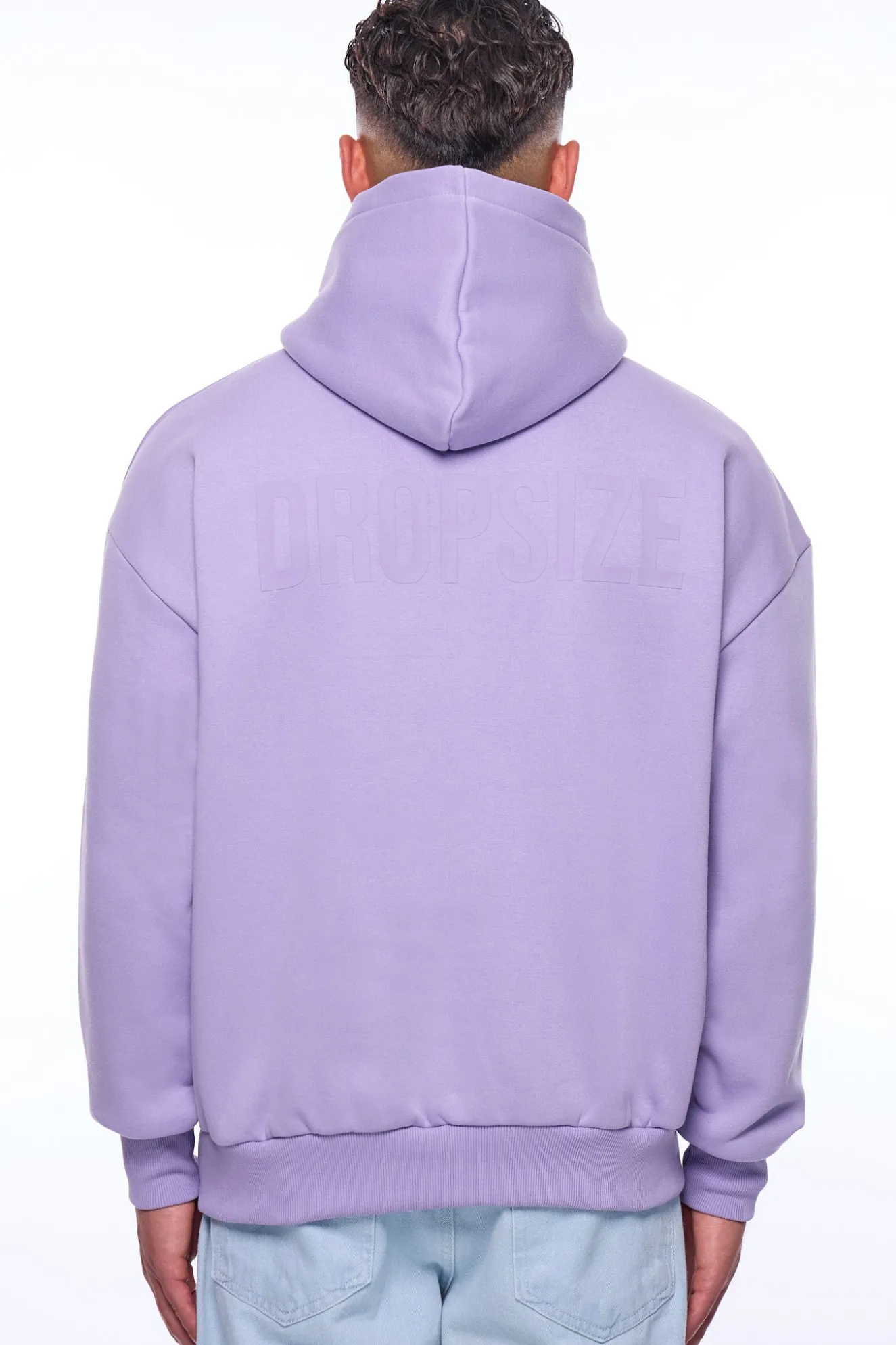 HEAVY OVERSIZE HD PRINT HOODIE PURPLE ROSE