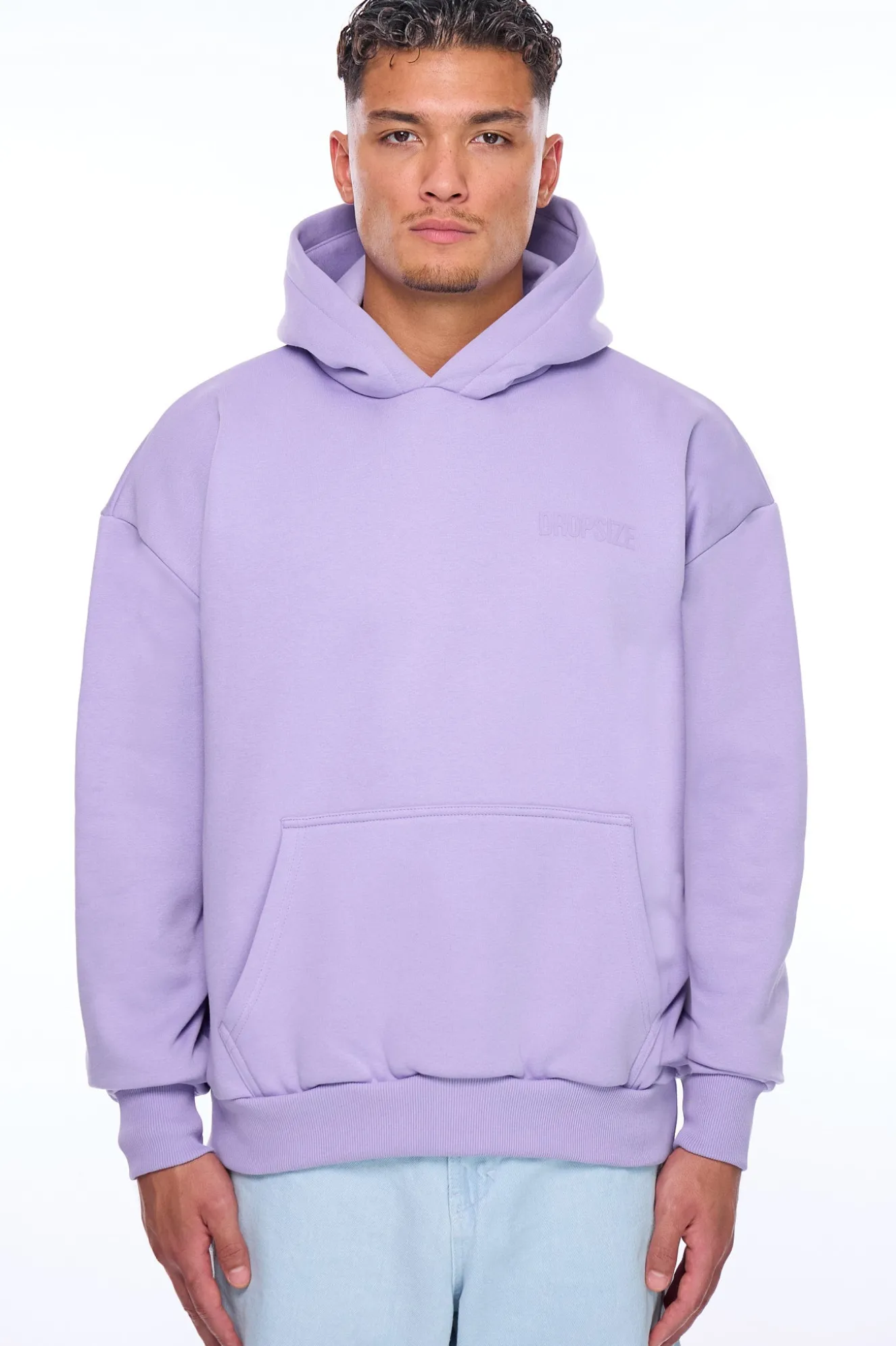 HEAVY OVERSIZE HD PRINT HOODIE PURPLE ROSE