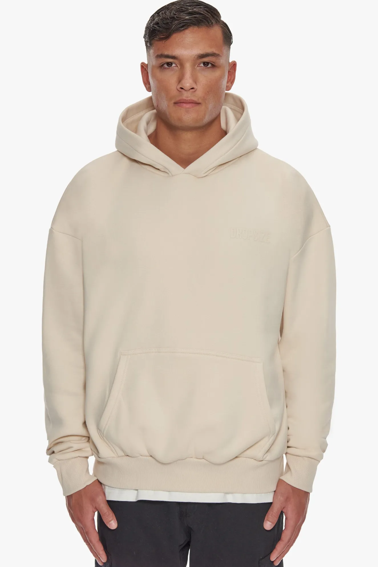 HEAVY OVERSIZE HD PRINT HOODIE COCONUT MILK