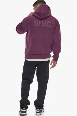 HEAVY OVERSIZE HD PRINT HOODIE GRAPE