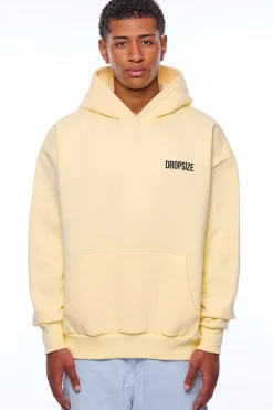 HEAVY OVERSIZE HD PRINT HOODIE ALMOND OIL