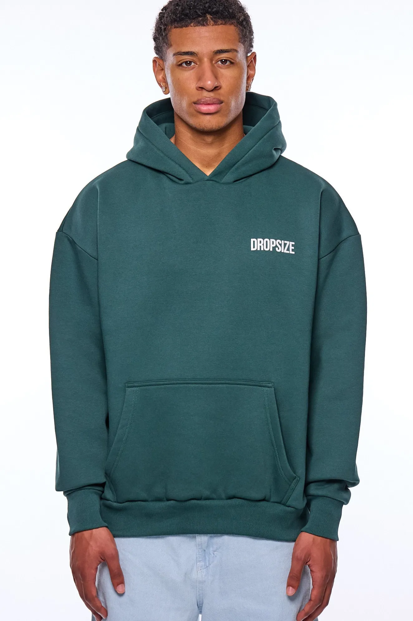 HEAVY OVERSIZE HD PRINT HOODIE TREKKING GREEN