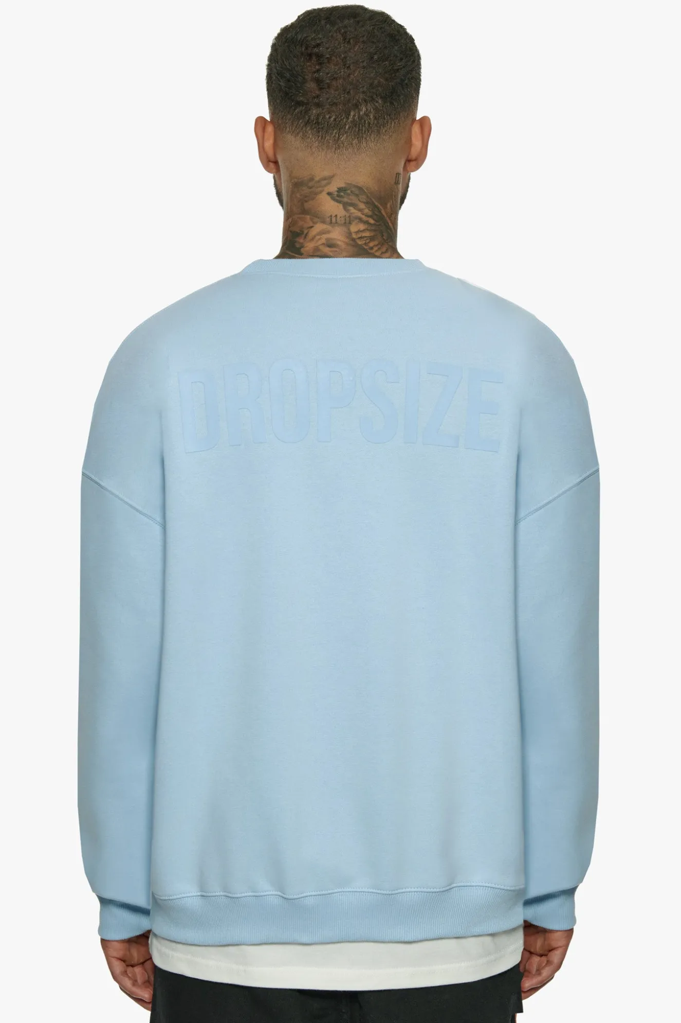 HEAVY OVERSIZE HD PRINT SWEATER BABY BLUE