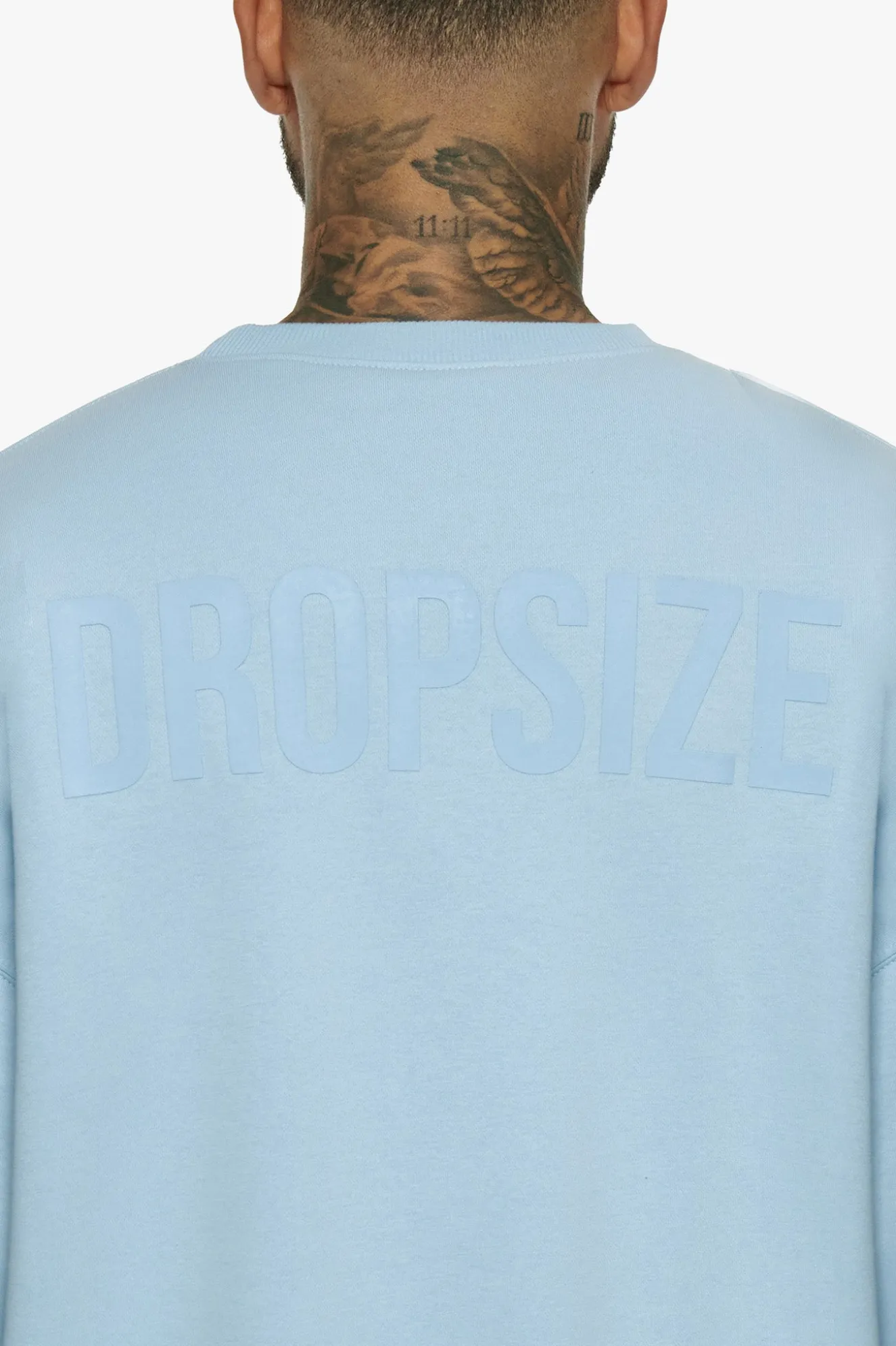 HEAVY OVERSIZE HD PRINT SWEATER BABY BLUE