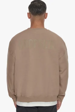 HEAVY OVERSIZE HD PRINT SWEATER SILVER MINK