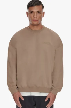 HEAVY OVERSIZE HD PRINT SWEATER SILVER MINK