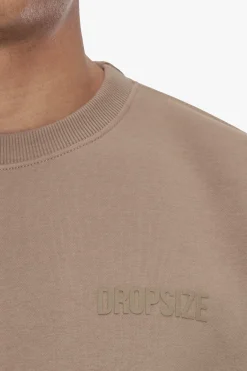 HEAVY OVERSIZE HD PRINT SWEATER SILVER MINK