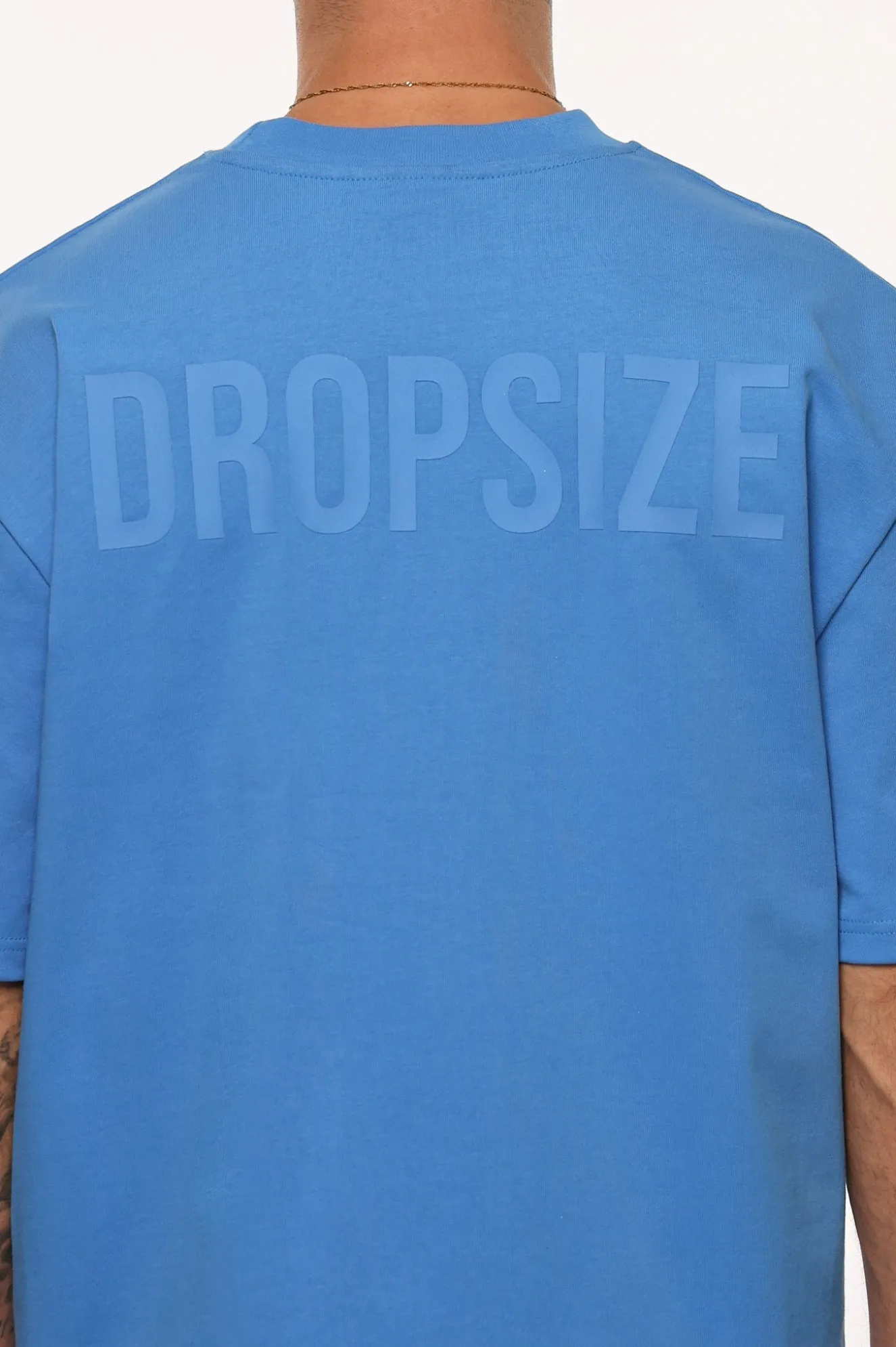 HEAVY OVERSIZE HD PRINT T-SHIRT AZURE BLUE