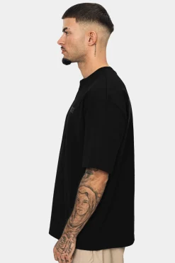 HEAVY OVERSIZE HD PRINT T-SHIRT BLACK