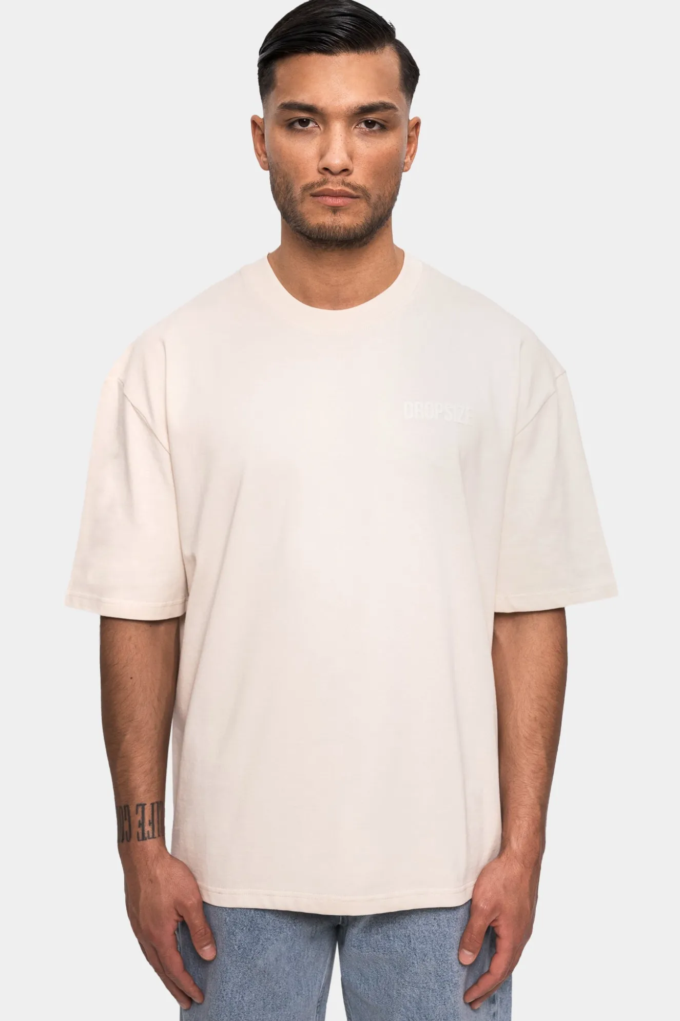 HEAVY OVERSIZE HD PRINT T-SHIRT COCONUT MILK
