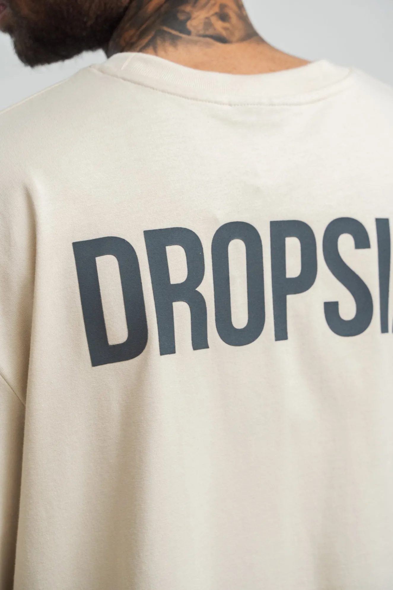 HEAVY OVERSIZE HD PRINT T-SHIRT COCONUT/ STONE