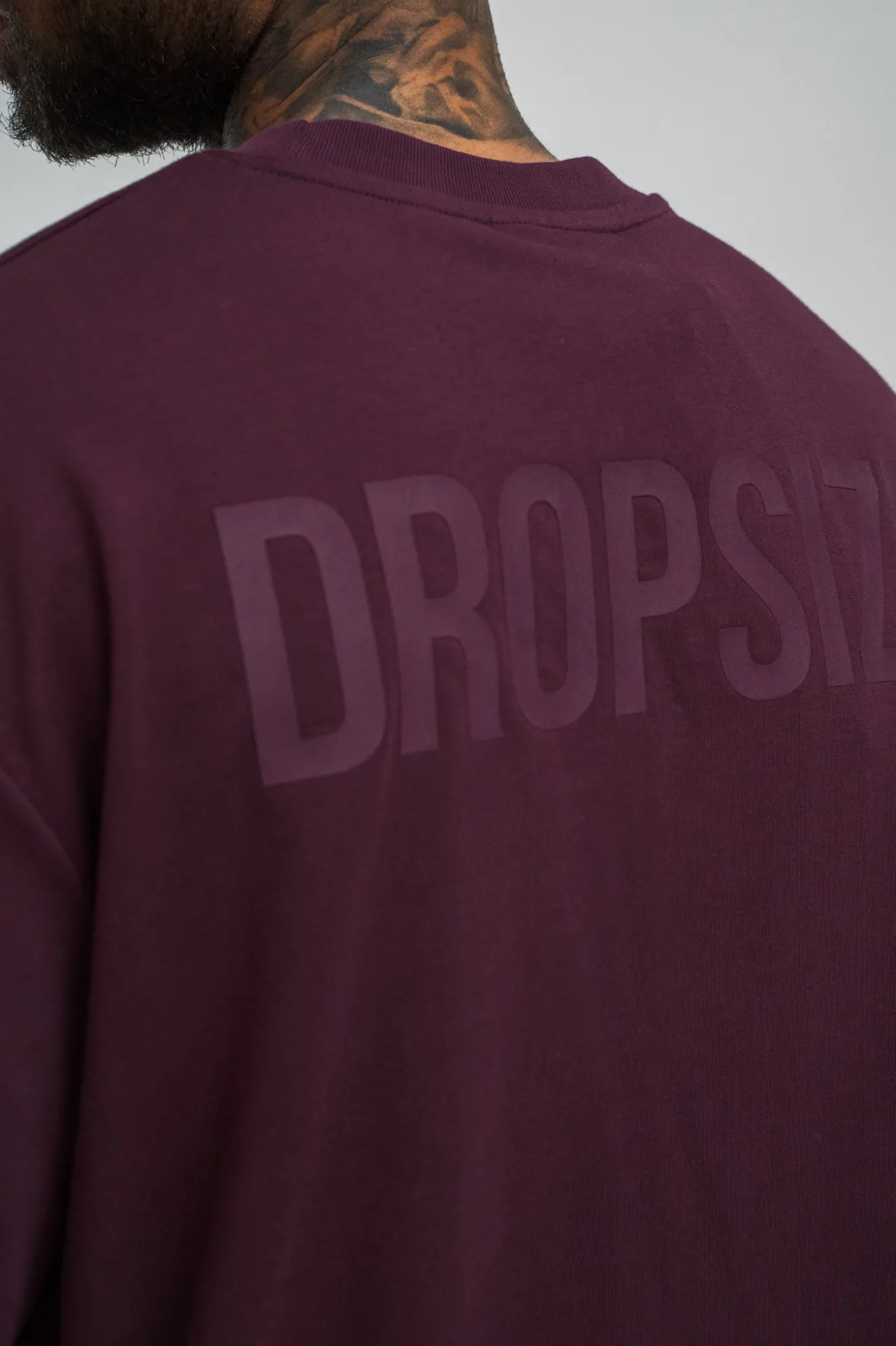 HEAVY OVERSIZE HD PRINT T-SHIRT GRAPE WINE