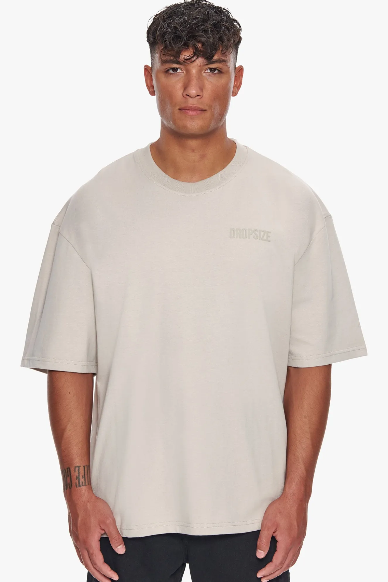 HEAVY OVERSIZE HD PRINT T-SHIRT MOONBEAM