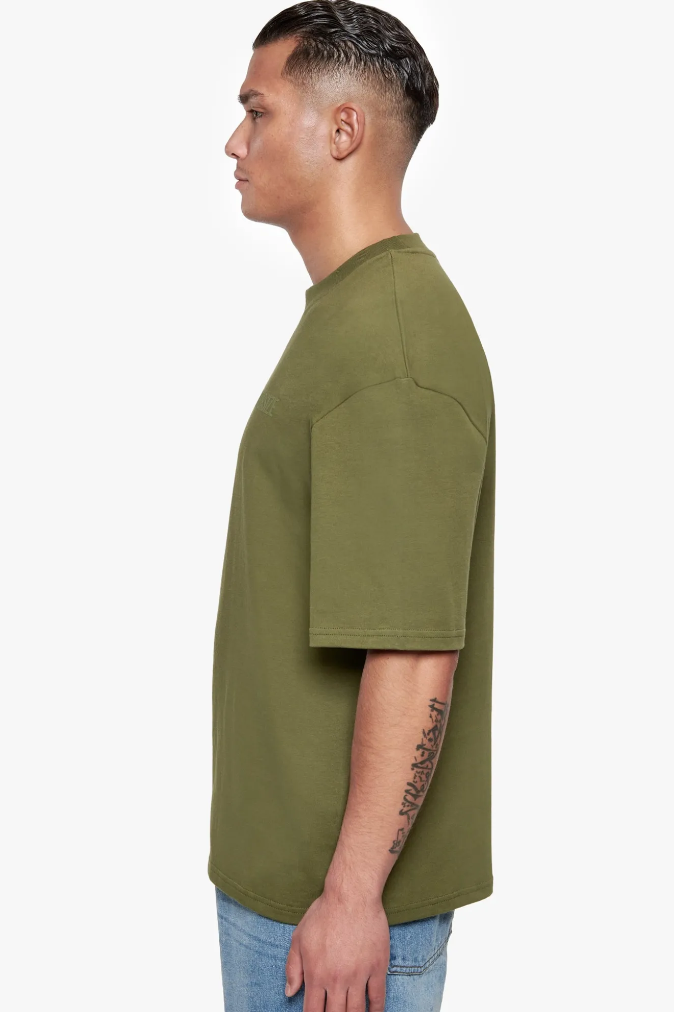 HEAVY OVERSIZE HD PRINT T-SHIRT OLIVE