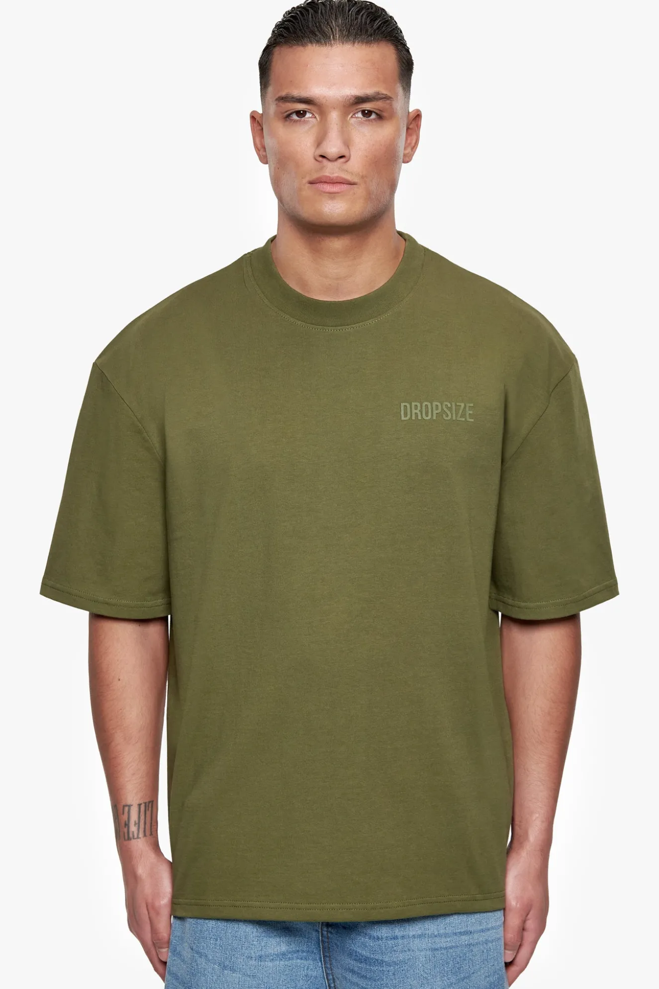 HEAVY OVERSIZE HD PRINT T-SHIRT OLIVE