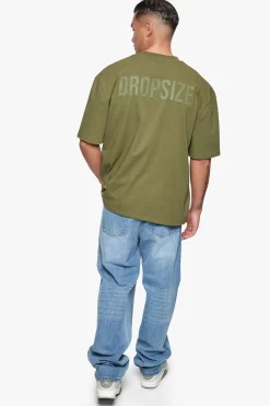 HEAVY OVERSIZE HD PRINT T-SHIRT OLIVE