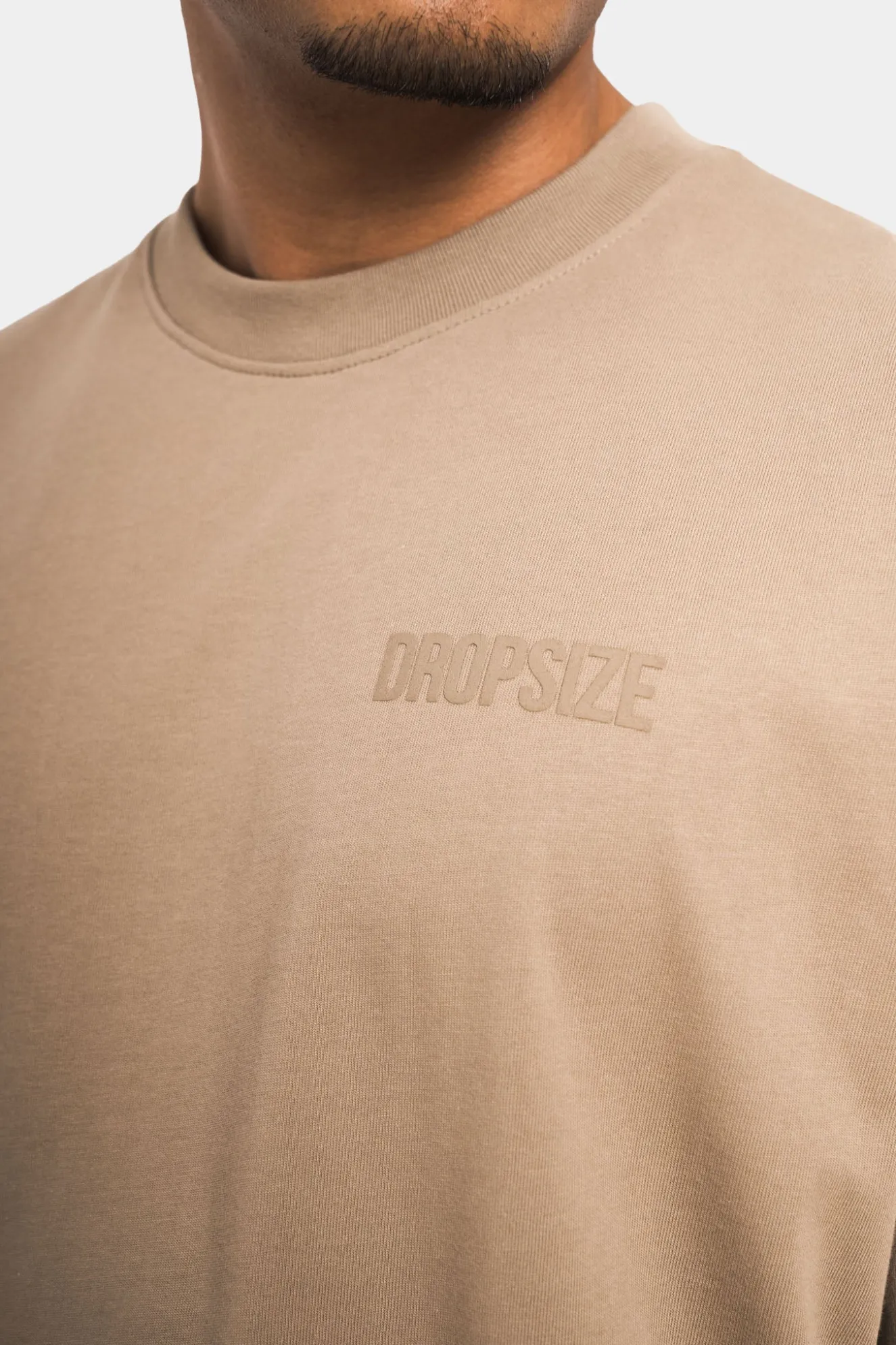 HEAVY OVERSIZE HD PRINT T-SHIRT SILVER MINK