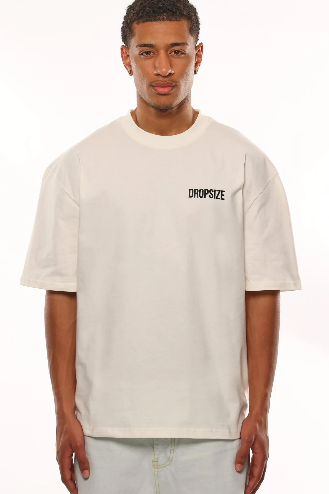 HEAVY OVERSIZE HEAVEN CALLING T-SHIRT CREAM WHITE