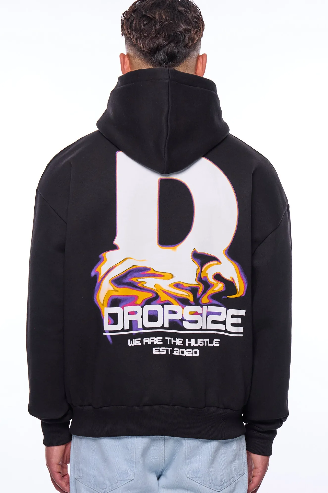 HEAVY OVERSIZE HUSTLE HOODIE BLACK