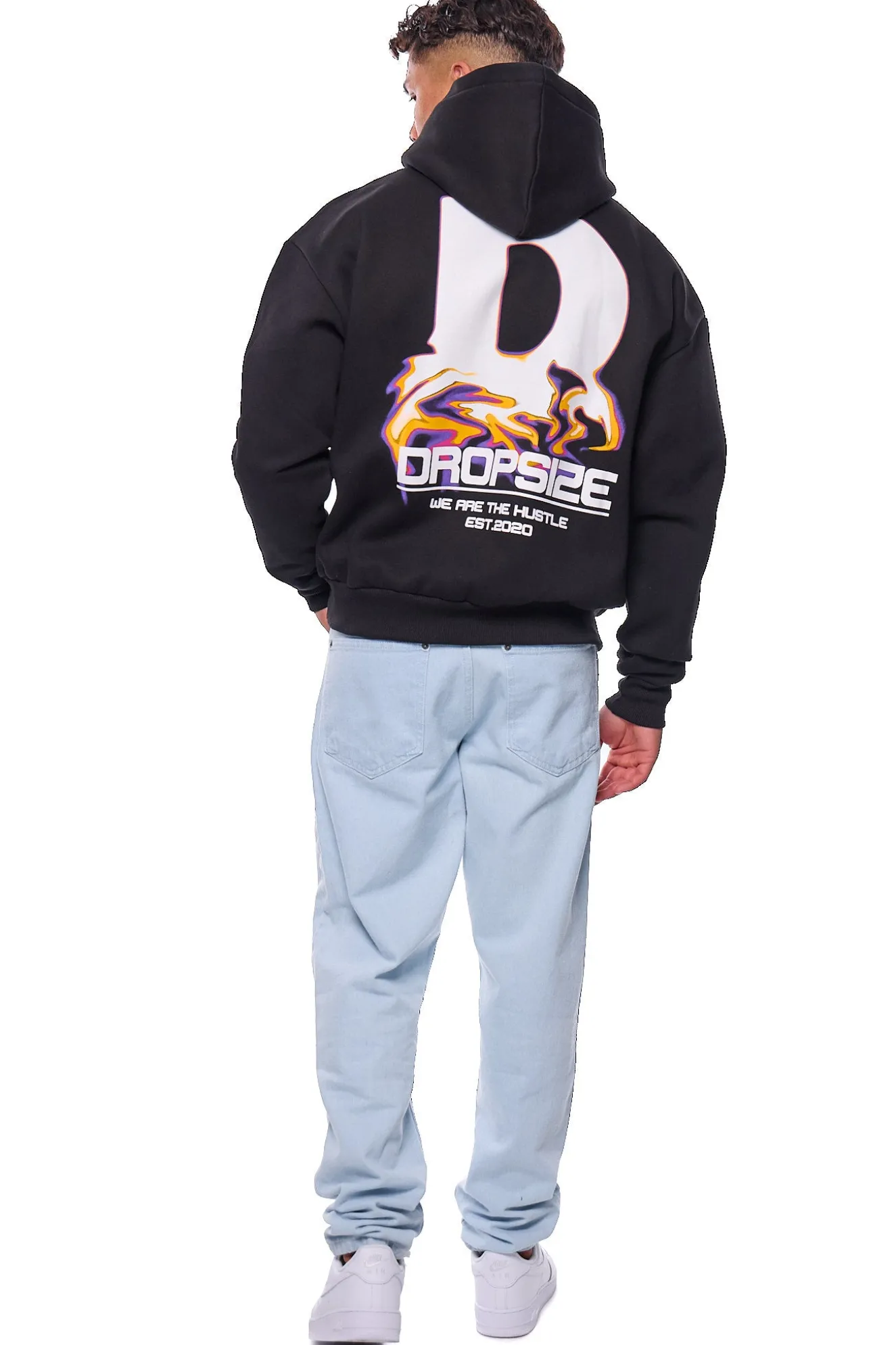 HEAVY OVERSIZE HUSTLE HOODIE BLACK