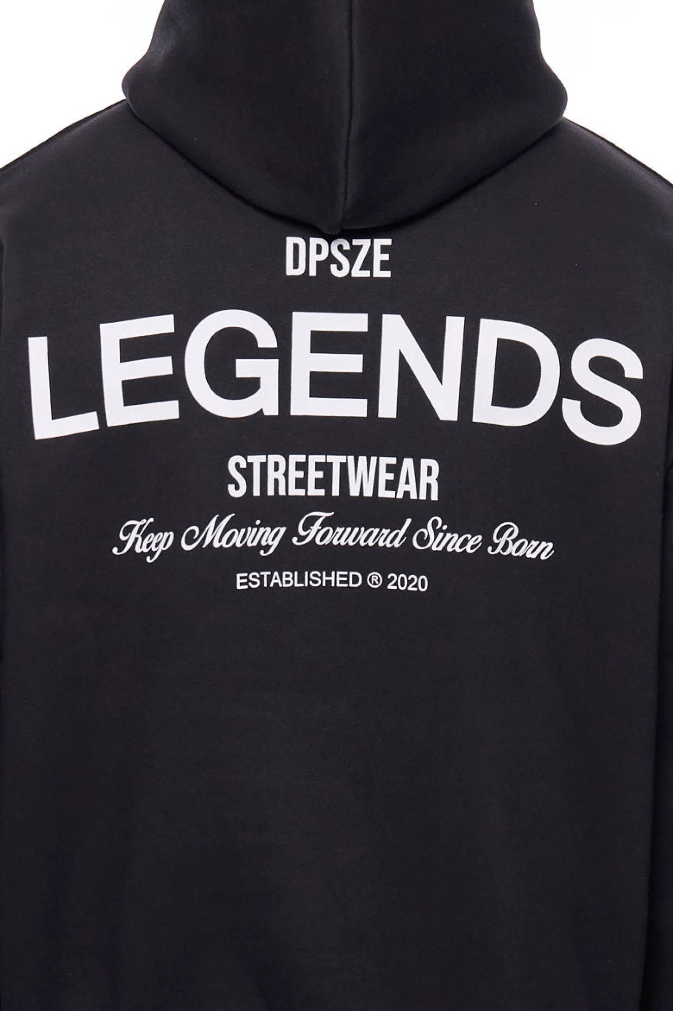 HEAVY OVERSIZE KEEP MOVING HOODIE BLACK