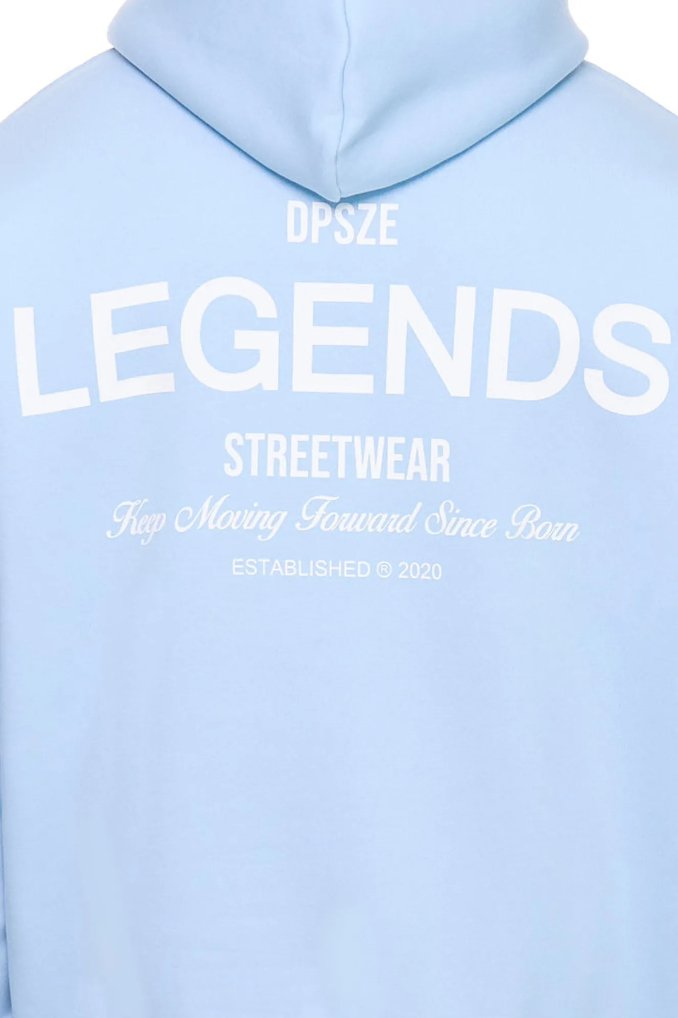 HEAVY OVERSIZE KEEP MOVING HOODIE BABY BLUE