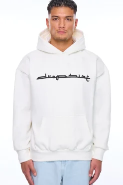 HEAVY OVERSIZE KUFI HOODIE CREAM WHITE