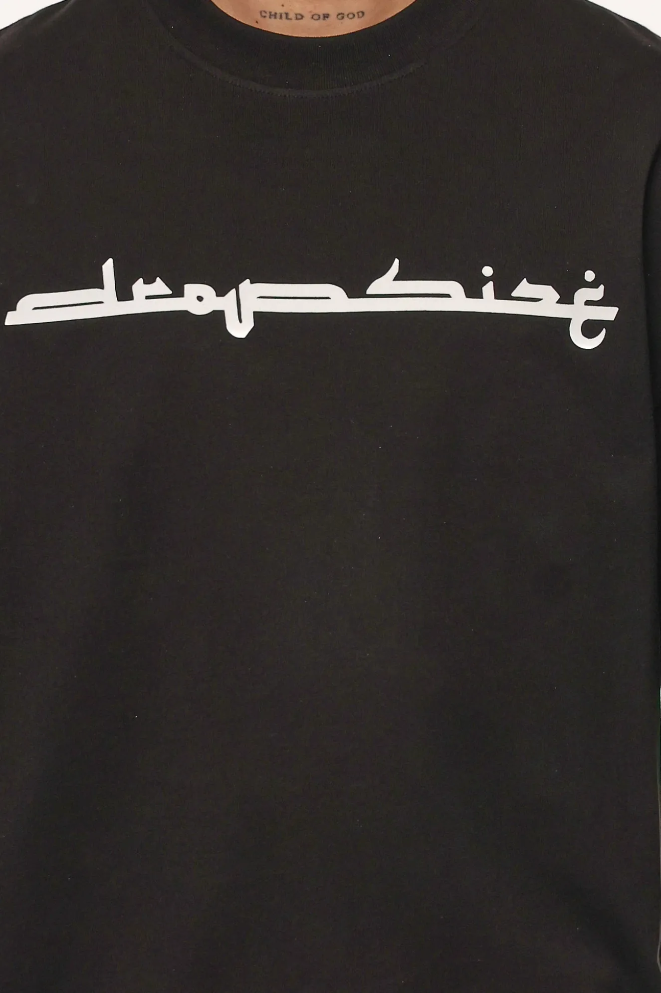 HEAVY OVERSIZE KUFI LOGO T-SHIRT BLACK