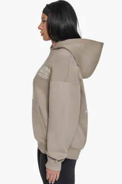 HEAVY OVERSIZE LADIES SPORTSCLUB HOODIE BEIGE
