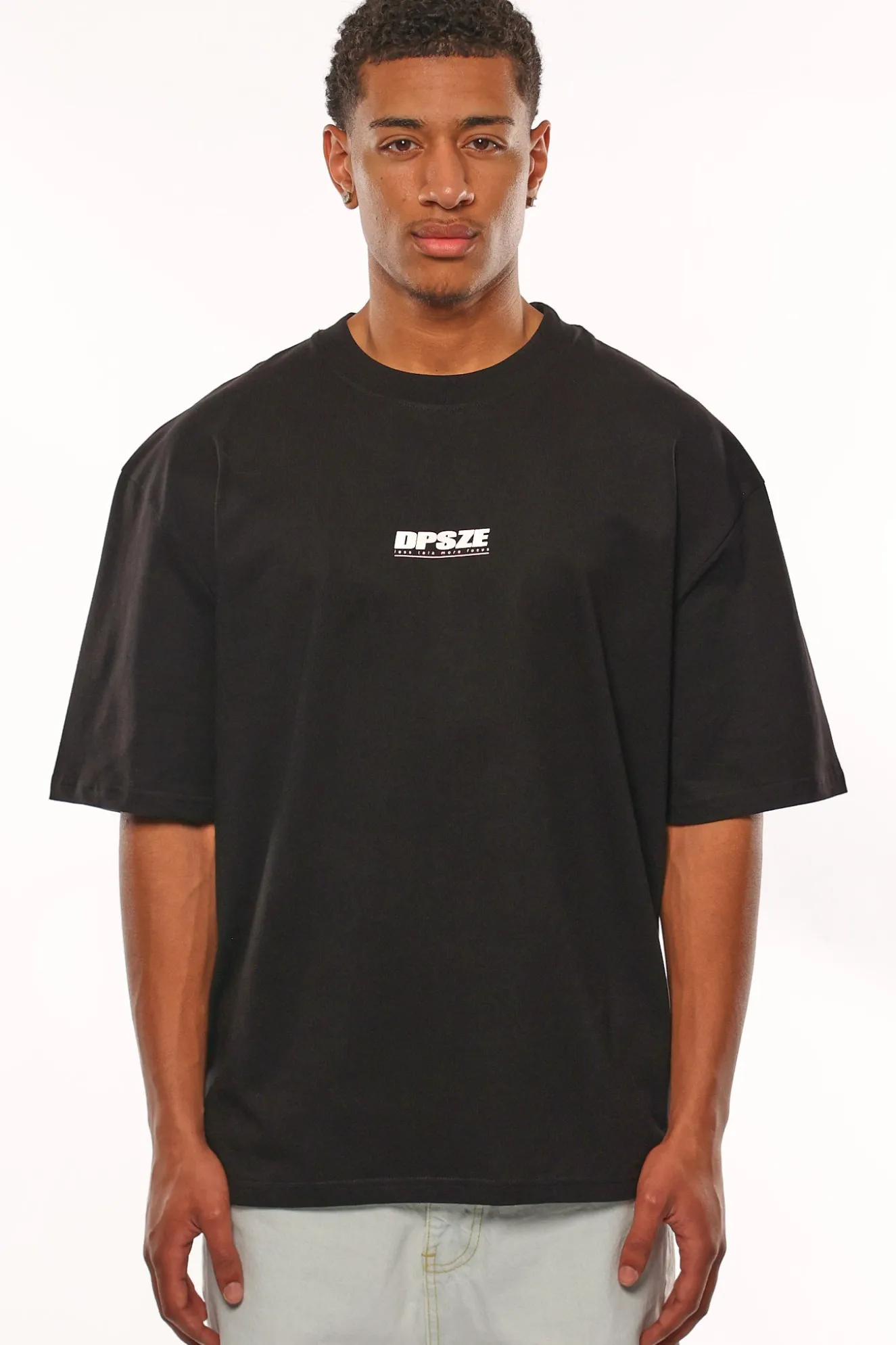 HEAVY OVERSIZE LESS TALK T-SHIRT BLACK