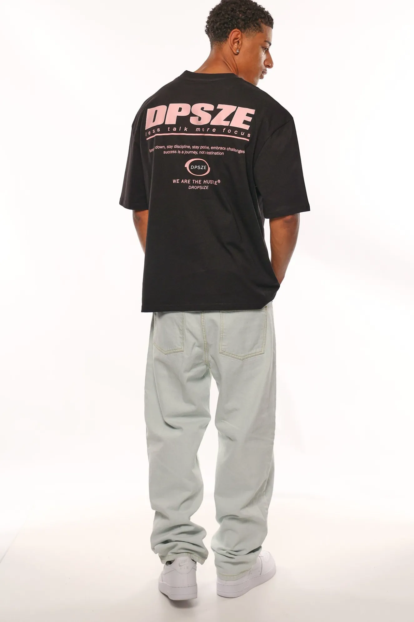 HEAVY OVERSIZE LESS TALK T-SHIRT BLACK