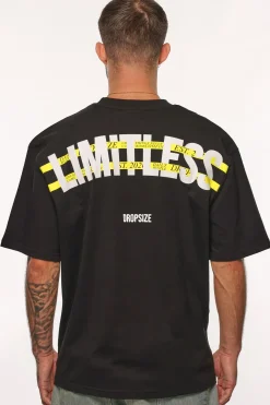 HEAVY OVERSIZE LIMITLESS T-SHIRT BLACK / YELLOW