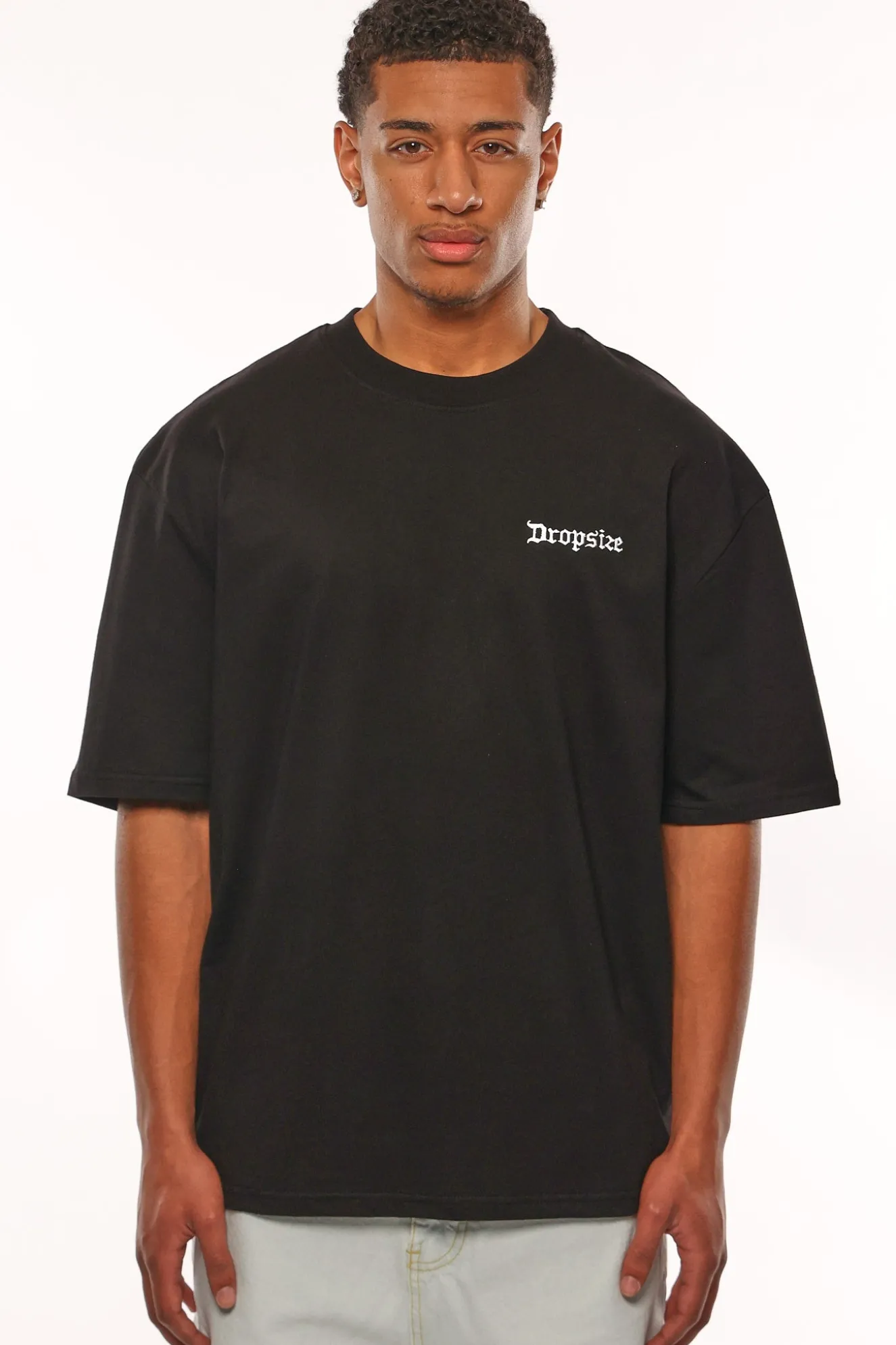 HEAVY OVERSIZE LOGO CIRCLE T-SHIRT BLACK