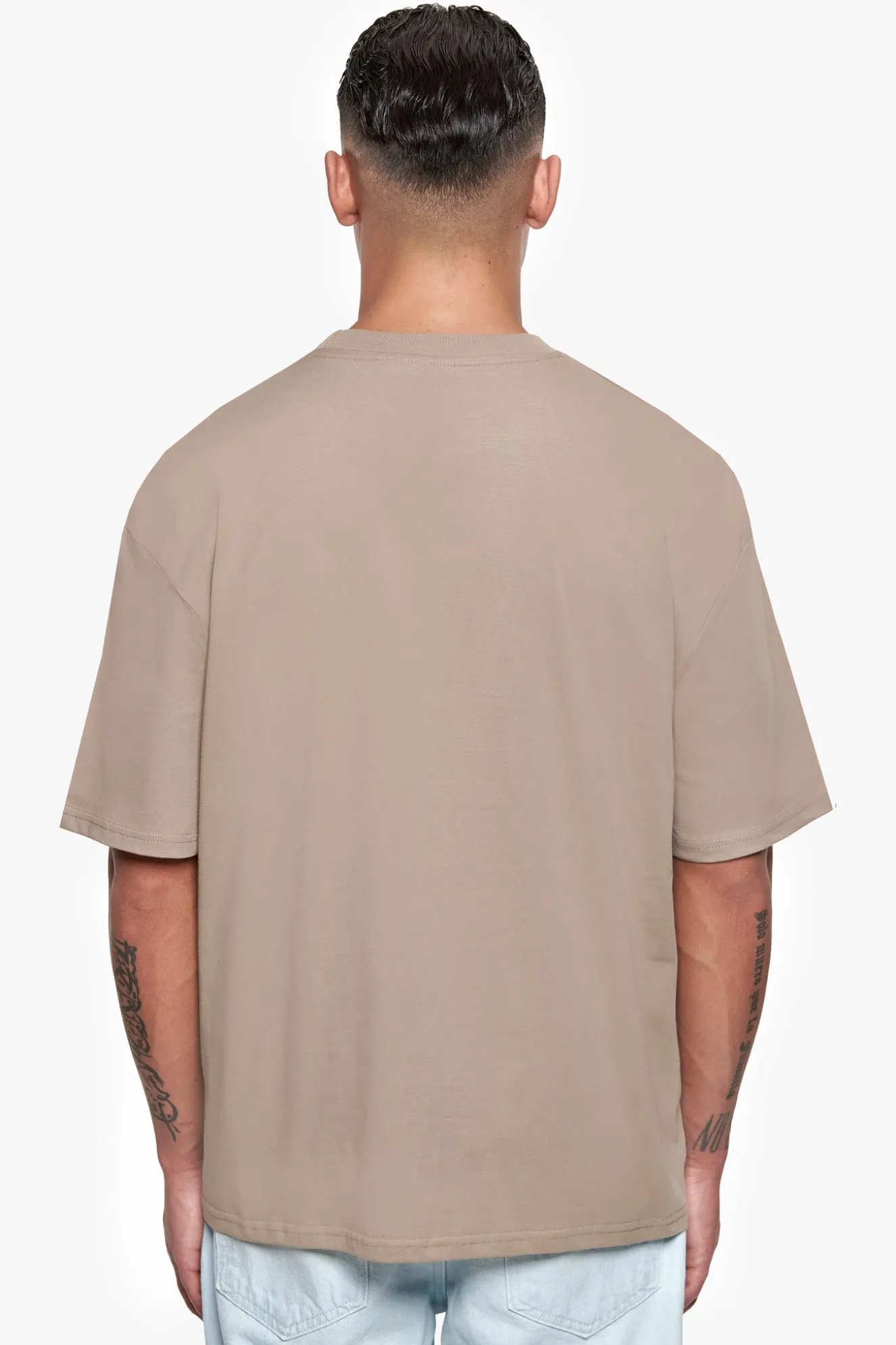 HEAVY OVERSIZE LOGO PUFFER PRINT T-SHIRT WEATHERED TEAK
