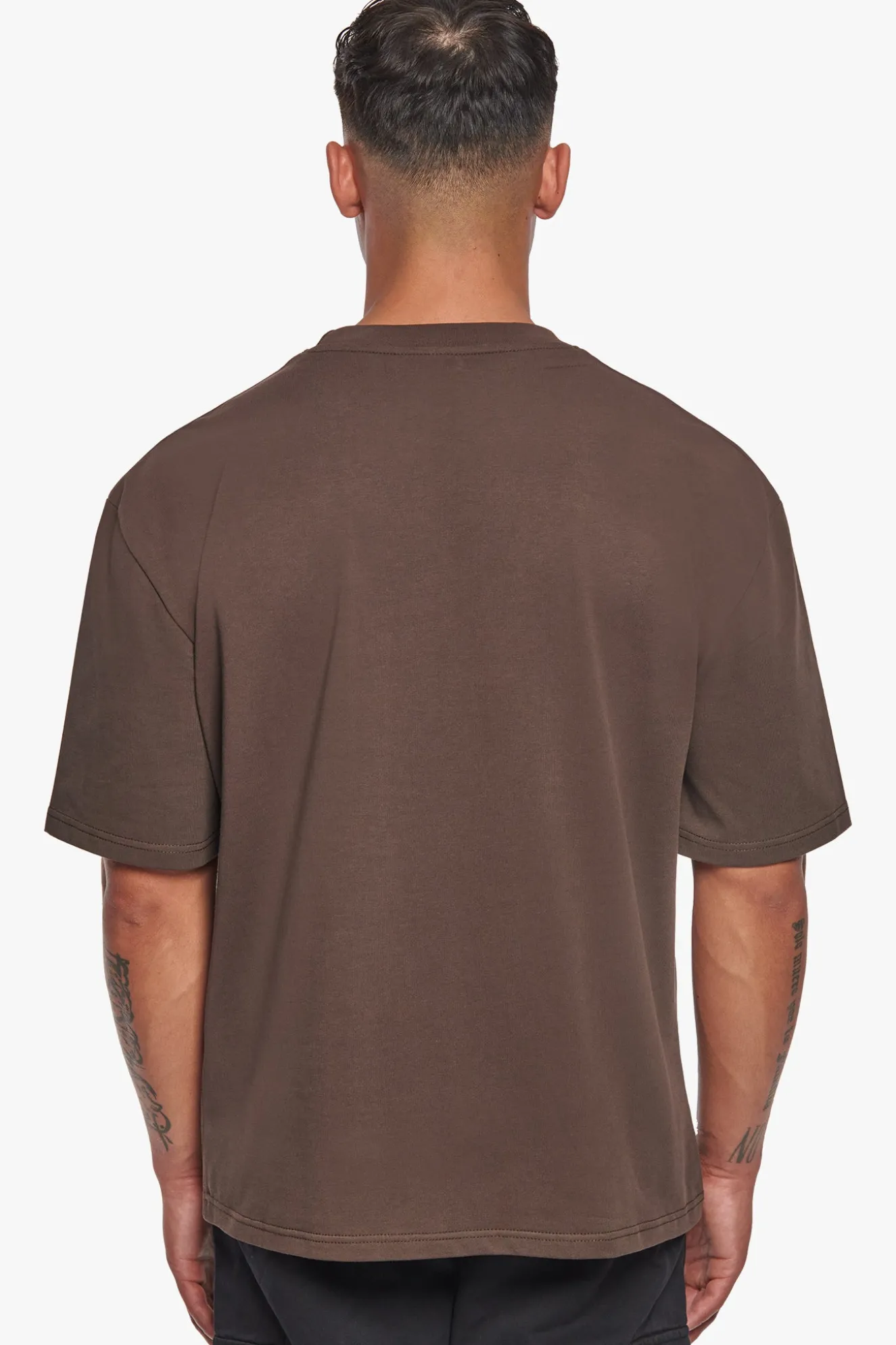 HEAVY OVERSIZE LOGO T-SHIRT CHOCOLATE BROWN