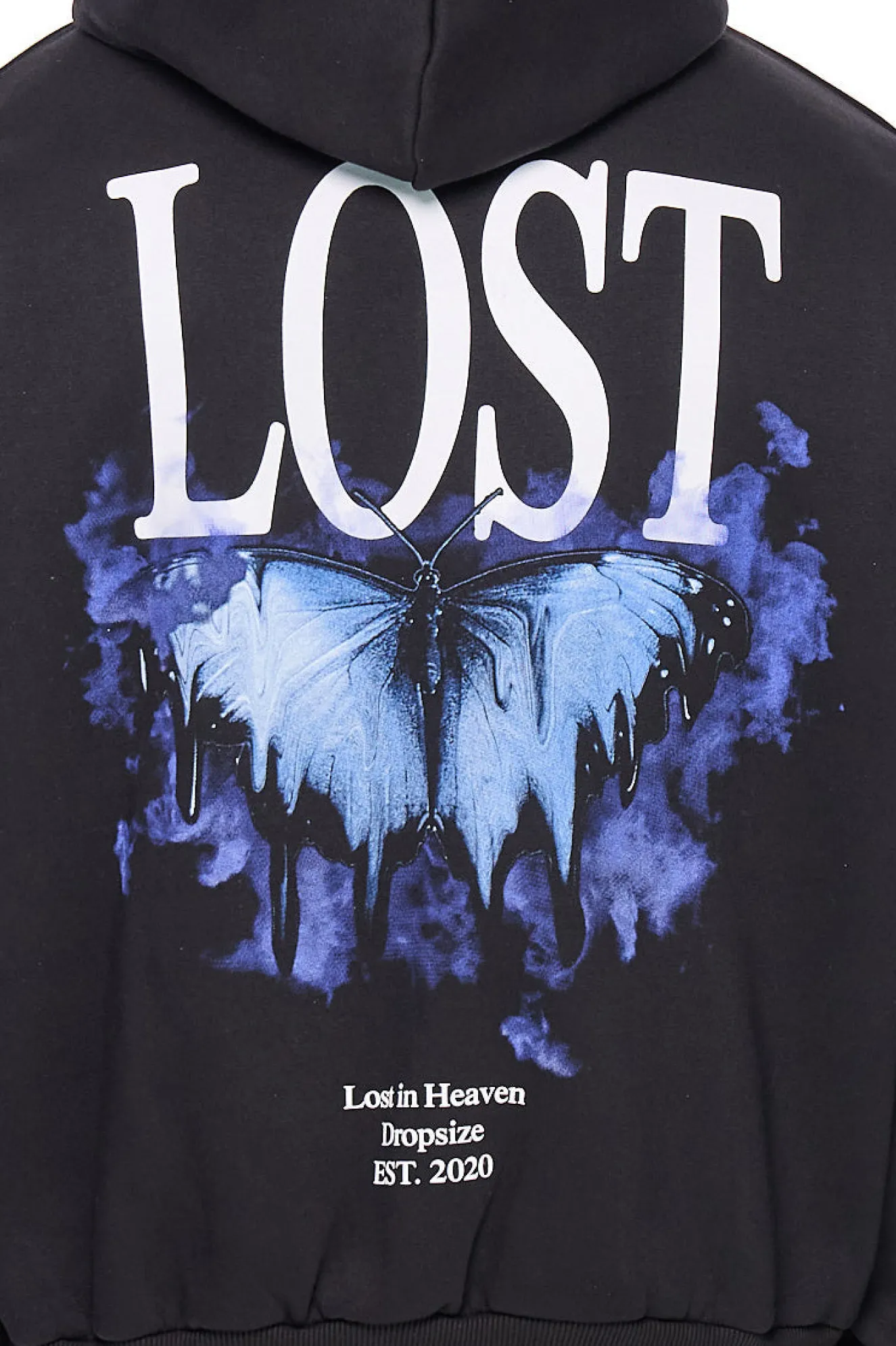 HEAVY OVERSIZE LOST BUTTERFLY HOODIE BLACK