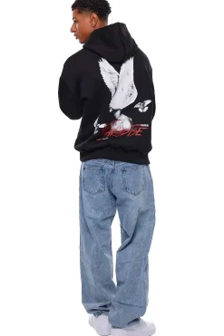 HEAVY OVERSIZE LOST PARADISE HOODIE BLACK