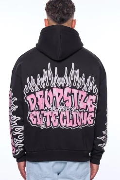 HEAVY OVERSIZE LOUD CLIQUE HOODIE BLACK