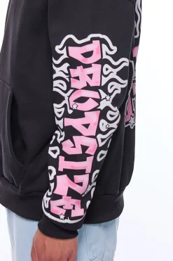 HEAVY OVERSIZE LOUD CLIQUE HOODIE BLACK