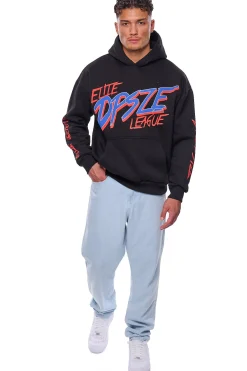 HEAVY OVERSIZE LOUD ELITE HOODIE BLACK