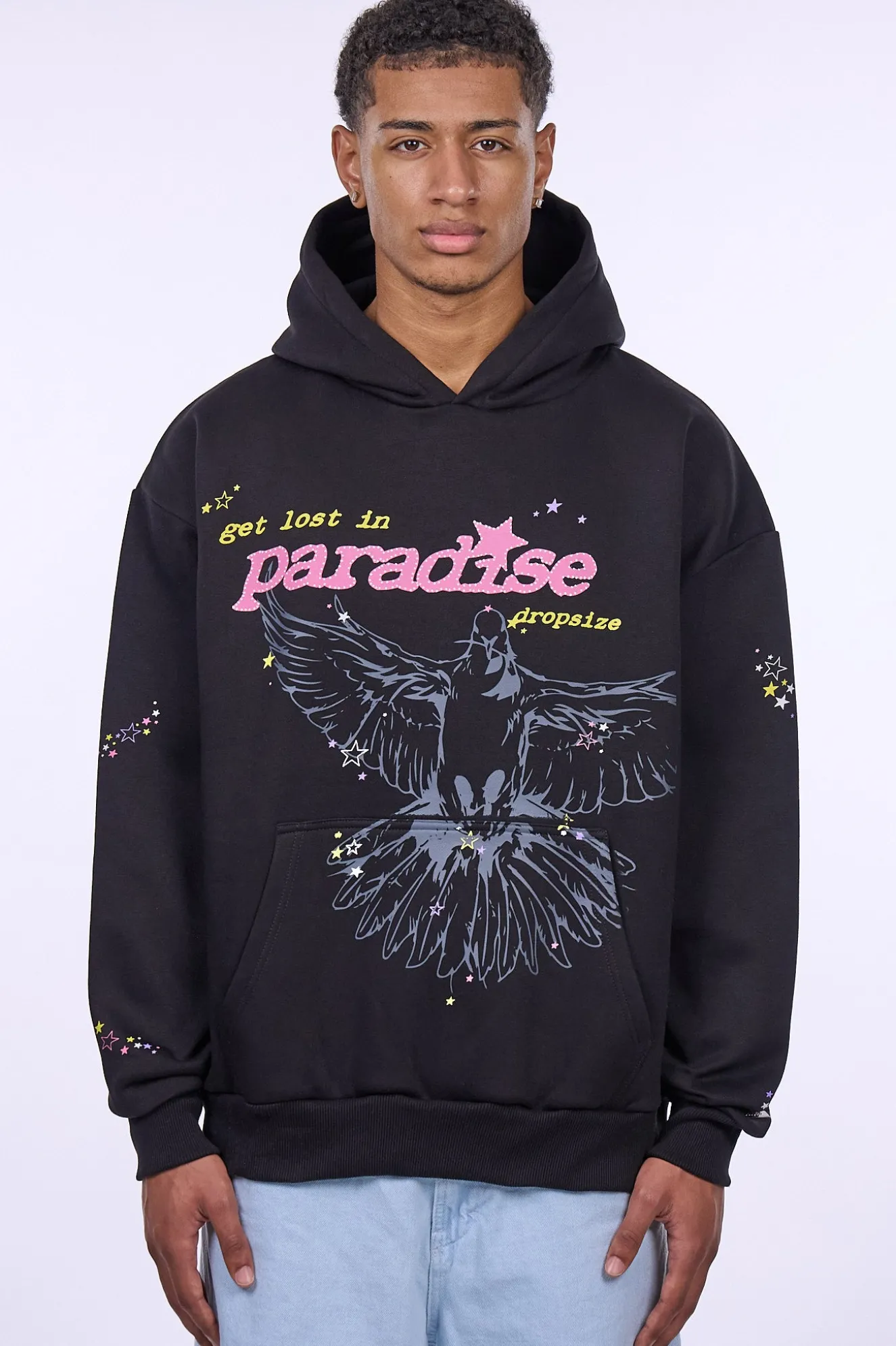 HEAVY OVERSIZE LOUD PARADISE HOODIE BLACK