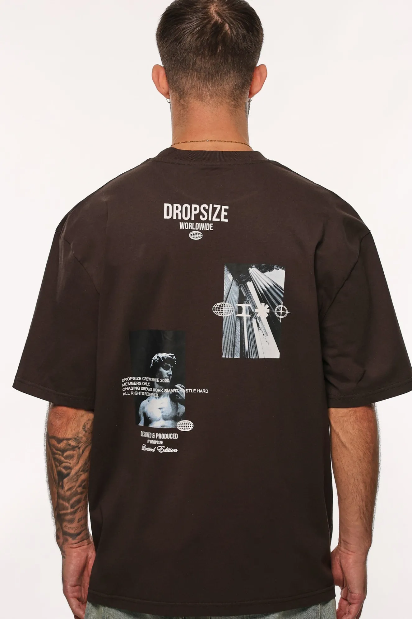 HEAVY OVERSIZE MARBLE PIC T-SHIRT WASHED BLACK