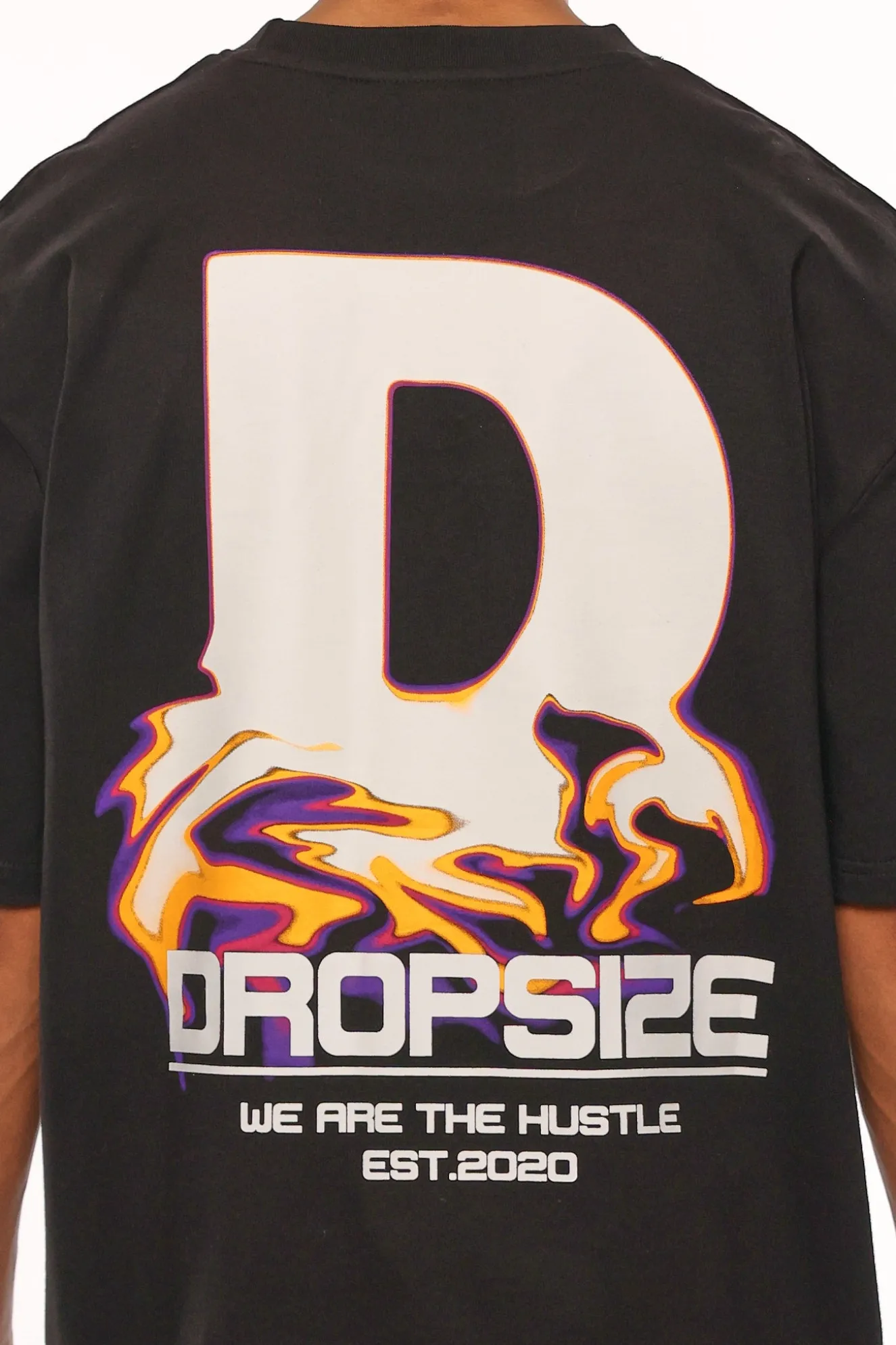 HEAVY OVERSIZE MELTING LOGO T-SHIRT BLACK