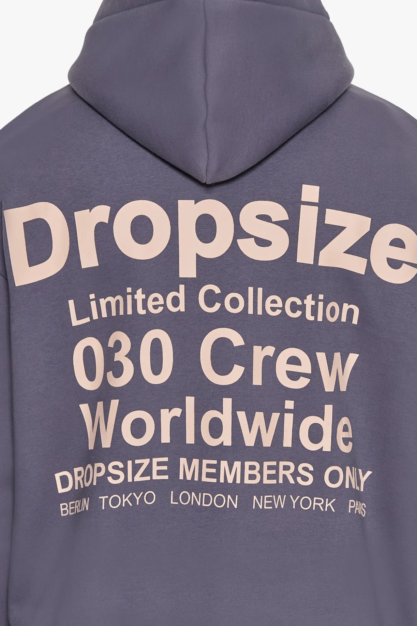 HEAVY OVERSIZE MEMBERS ONLY HOODIE BLUE GRANITE