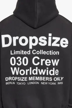 HEAVY OVERSIZE MEMBERS ONLY HOODIE BLACK