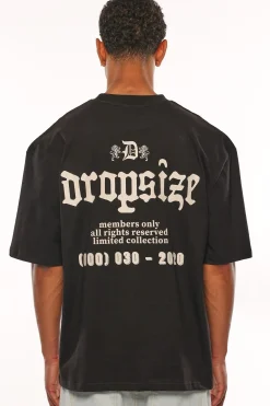 HEAVY OVERSIZE MEMBERS ONLY T-SHIRT BLACK